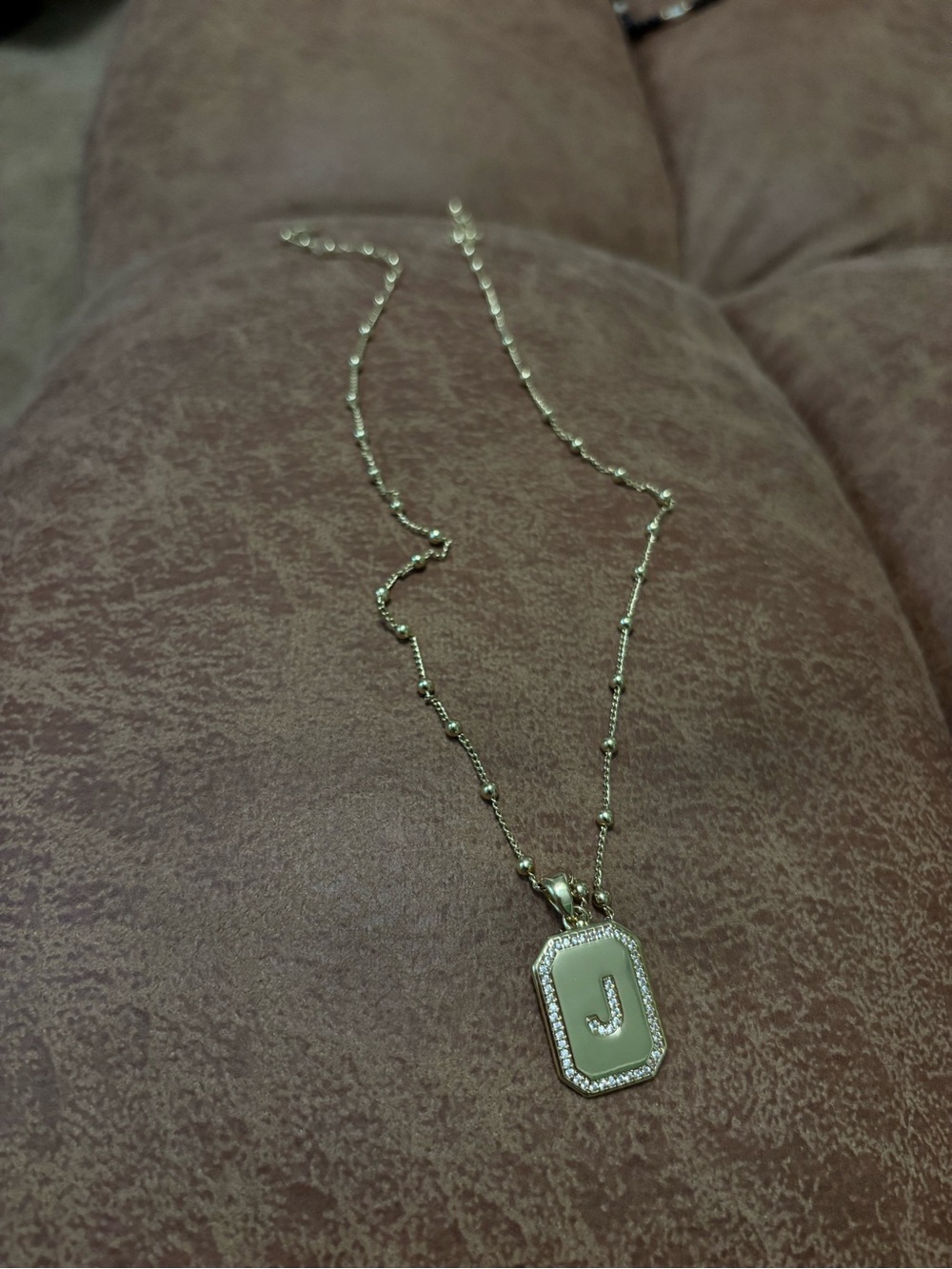 Initial J Pendant Necklace in Gold- Uncommon James Jewelry